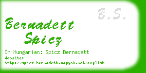 bernadett spicz business card